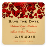 Schwarze und rote Herz-Rosen, die Save the Date We Individuelle Einladung