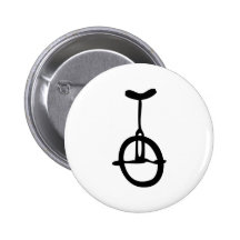 schwarze Unicycleikone Anstecknadelbuttons