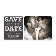 SCHWARZE VINTAGE %PIPE% SAVE THE DATE MITTEILUNG FOTOKARTENVORLAGE