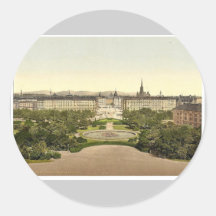 Schwarzenberg Platz, Wien, Austro-Ungarn seltenes  Runder Aufkleber