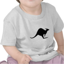schwarzer australischer Känguru - Australien Shirts