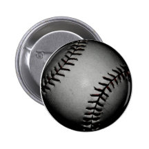 Schwarzer Baseball Anstecknadelbuttons