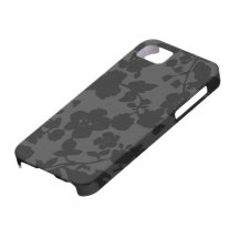 Schwarzer BlumeniPhone 5S Kasten iPhone 5 Schutzhülle