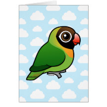 Schwarzer-cheeked Lovebird Grußkarten