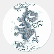 Schwarzer Drache des Wasser-2012 Aufkleber