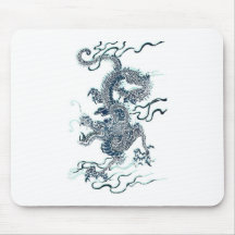 Schwarzer Drache des Wasser-2012 Mauspad