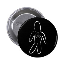 Schwarzer FireWater-Typ-Knopf Anstecknadelbutton