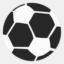 schwarzer Fußball Aufkleber