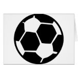 schwarzer Fußball Grußkarte