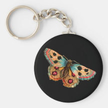 Schwarzer gepunkteter Schmetterling Schlüsselbänder