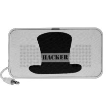 Schwarzer Hut-Hacker-Gekritzel-Lautsprecher