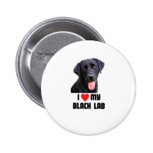Schwarzer Labrador Anstecknadelbuttons