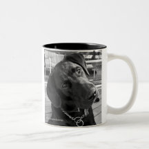 Schwarzer Labrador-Becher Teehaferl