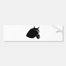 schwarzer Pferdekopf Autosticker