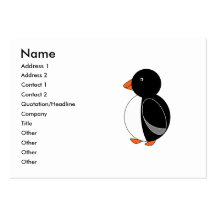 Schwarzer Pinguin Visitenkarten Vorlagen