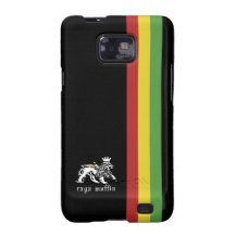 Schwarzer Rasta Streifen Droid Fall Samsung Galaxy S2 Cover