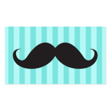 Schwarzer Schnurrbart des Spaßes auf Aqua stripes 