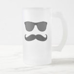 Schwarzer Schnurrbart und Sonnenbrille-Humor-Gesch Tee Tassen