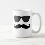 Schwarzer Schnurrbart-und Sonnenbrille-Spaß Kaffeetassen