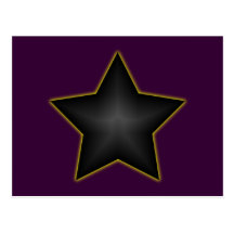 schwarzer Stern black star Postkarte