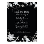 Schwarzer u. weißer Schnee-BlumenSave the Date Pos
