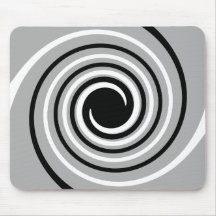 Schwarzer, weißer und grauer Drehungs-Entwurf Mousepad