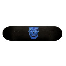 Schwarzes, Blue_Skull Personalisiertes Skateboard