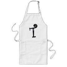 Schwarzes Glanz-Monogramm - T Schürzen