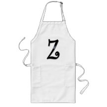 Schwarzes Glanz-Monogramm - Z Schürze