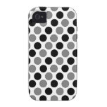 Schwarzes graues diagonales Dottie Case-Mate iPhone 4 Hüllen