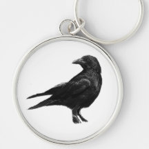 Schwarzes Krähe keychain Schlüsselanhänger