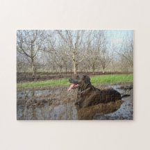 schwarzes Labrador Puzzle