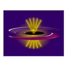 Schwarzes Loch black hole Postkarten