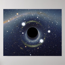 Schwarzes Loch der Galaxie im Raumplakat