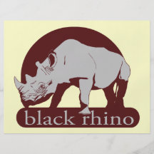 schwarzes Nashorn Flyerdruck