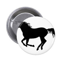 Schwarzes Pferd 1 Anstecknadelbutton