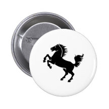 Schwarzes Pferdespringen Button