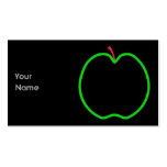 Schwarzes, rotes und grünes Apple entwerfen Visitenkarten Vorlagen
