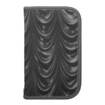 Schwarzes Satin-Gewebe mit ausgebogtem Muster Mappe