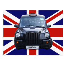 Schwarzes Taxi Londons Postkarten