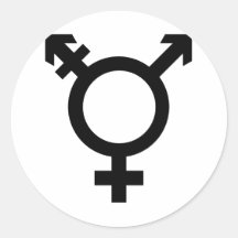 Schwarzes Transgender-Symbol Sticker