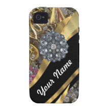 Schwarzes u. Gold bling sind iPhone 4 Case