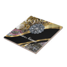 Schwarzes u. Gold bling sind Kachel