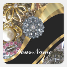 Schwarzes u. Gold bling sind Sticker