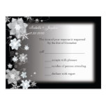 Schwarzes u. weißes Winter-Thema-Hochzeit UAWG (4. Postkarte