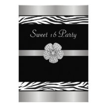 Schwarzes u. Zebra-Bonbon 16 Geburtstags-Party Ein