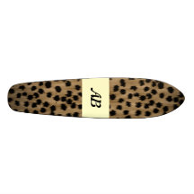 Schwarzes und Brown-Gepard-Druck-Muster Skateboarddecks