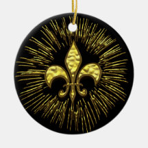 Schwarzes und GoldLilien-Feuerwerk-Verzierung Weihnachtsbaum Ornament