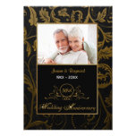 Schwarzes und Hochzeitstag des Golddamast-50. Individuelle Ankündigung