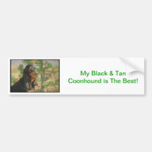Schwarzes und TANCoonhound Auto Sticker